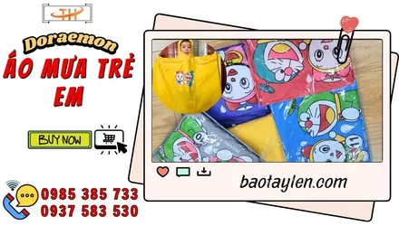 Áo mưa trẻ em Doraemon tại HCM sỉ rẻ