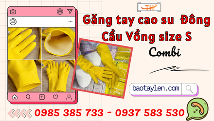 Nơi mua găng tay cao su Combi Đông Cầu Vồng size S giá tận gốc