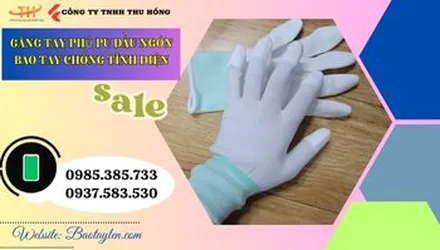Nhà cung cấp bao tay phủ pu ngón chống tĩnh điện giá rẻ