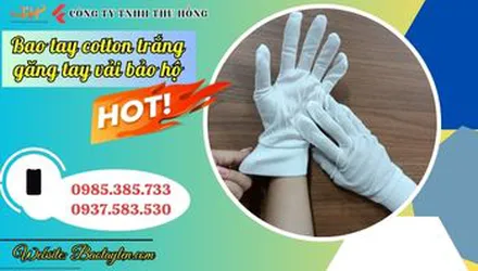 Chuyên bán giá rẻ găng tay bảo hộ vải cotton trắng