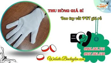 Bán bao tay thun polyester sợi mềm mát giá rẻ