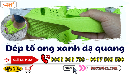 Nhập sỉ dép tổ ong xanh dạ quang số lượng lớn