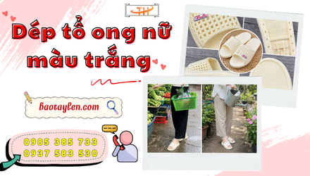 Dép tổ ong nữ màu trắng | Dép Bella