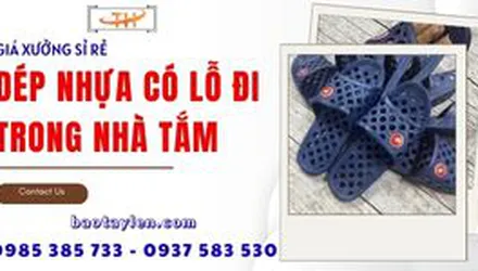 Dép nhựa có lỗ đi trong nhà tắm giá sỉ tận xưởng