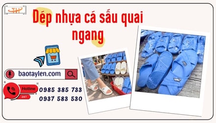 Dép nhựa quai chéo cá sấu