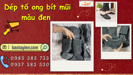 Tìm nguồn sỉ dép tổ ong bít mũi màu đen giá rẻ tại TPHCM
