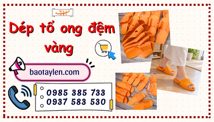 Nguồn hàng dép tổ ong đệm vàng cho người kinh doanh dép nhựa