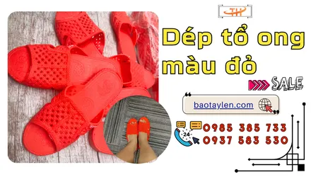 Tổng kho sỉ dép tổ ong màu đỏ giá rẻ nhất hiện nay