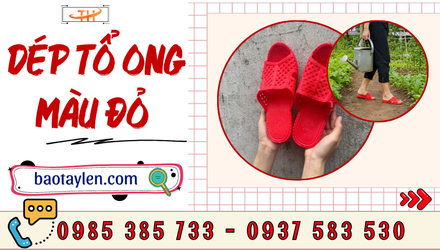 Mua sỉ dép tổ ong màu đỏ từ vài chục đôi