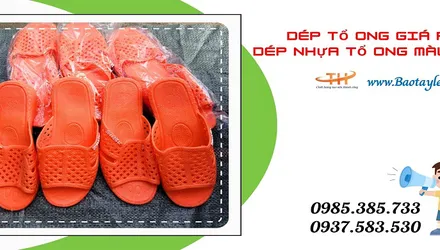 Dép nhựa tổ ong màu cam mua giá rẻ ở đâu HCM