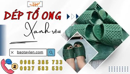 Mua sỉ dép tổ ong màu xanh rêu giao tận nơi