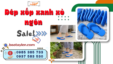 Dép xốp xanh xỏ ngón nhẹ êm chân cho mọi hoạt động