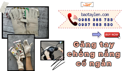 Găng tay chống nắng cổ ngắn có ren đẹp hàng sỉ rẻ