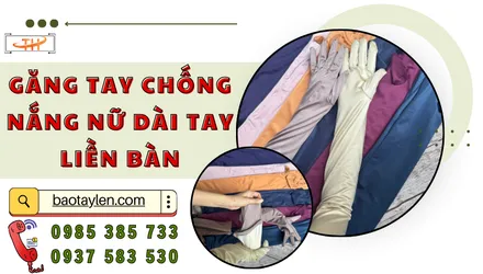 Găng tay chống nắng nữ dài tay liền bàn sỉ rẻ