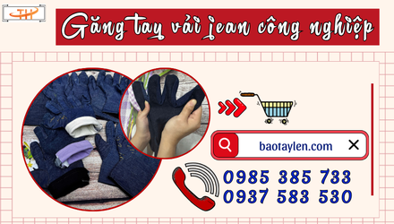 Găng tay vải jean công nghiệp chống mài mòn TPHCM