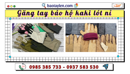 Găng tay bảo hộ kaki lót nỉ