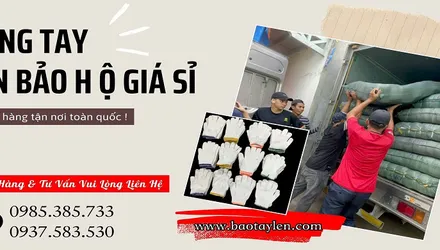 Thu Hồng giao 13000 đôi găng tay len bảo hộ giá rẻ đi tỉnh Tiền Giang