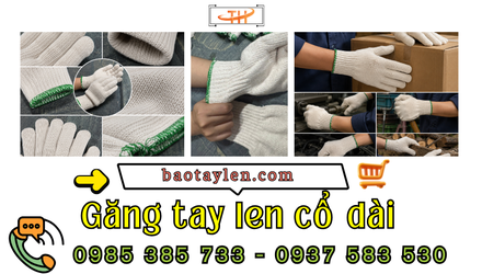 Bỏ sỉ găng tay len cổ dài màu kem chất dày dễ sử dụng
