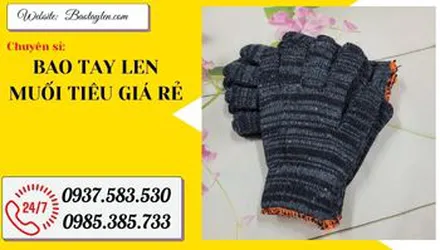 Bao tay bảo hộ len muối tiêu bán giá rẻ tận xưởng sản xuất