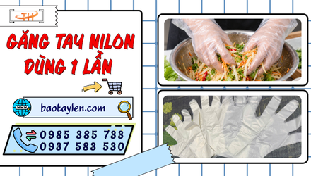 Bỏ sỉ găng tay nilon dùng 1 lần số lượng lớn