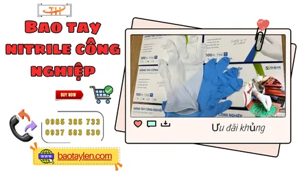 Săn sale số lượng lớn giá tốt bao tay nitrile công nghiệp