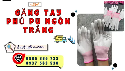 Xưởng găng tay phủ pu đầu ngón trắng giá cạnh tranh