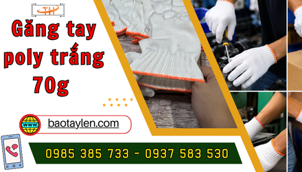 Găng tay poly trắng 70g số lượng lớn sỉ rẻ