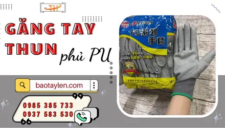 Nguồn sỉ găng tay thun phủ pu xám uy tín
