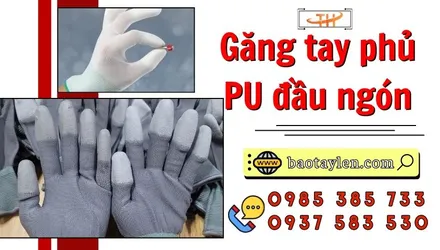 Hàng luôn có sẵn găng tay PU phủ đầu ngón chống tĩnh điện