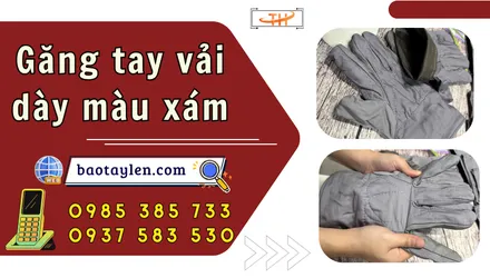 Bao giá găng tay vải dày màu xám tận xưởng
