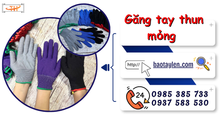 Găng tay thun mỏng giá sỉ TPHCM – Đủ màu, sẵn kho giao nhanh