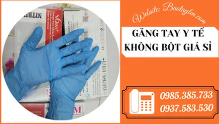 Găng tay cao su y tế không bột giá sỉ nhập xưởng