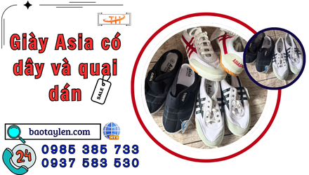 Lấy sỉ giày asia có dây và quai dán tận kho
