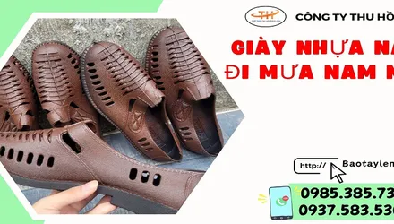 Giày nhựa nâu đi mưa nam nữ giá rẻ tại TPHCM