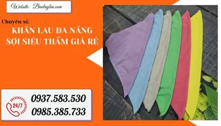 Khăn lau đa năng nhiều màu siêu thấm giá rẻ nhất