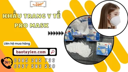 Khẩu trang y tế Pro Mask màu trắng sỉ rẻ