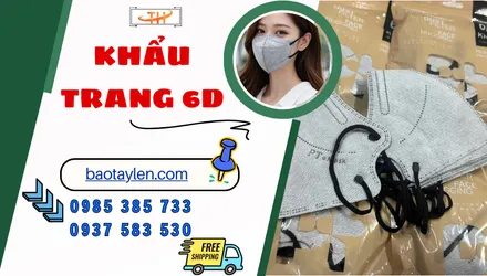 Tổng kho khẩu trang 6D người lớn hàng sẵn giá rẻ