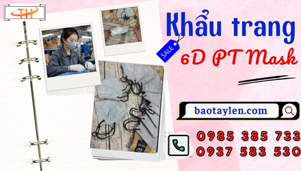 Sỉ khẩu trang 6D PT Mask màu xám số lượng lớn