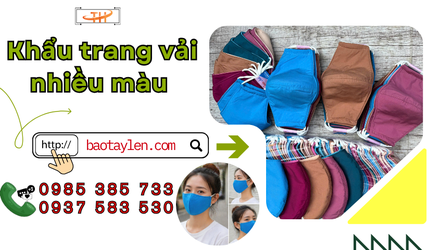 Sỉ khẩu trang vải nhiều màu giá tận xưởng