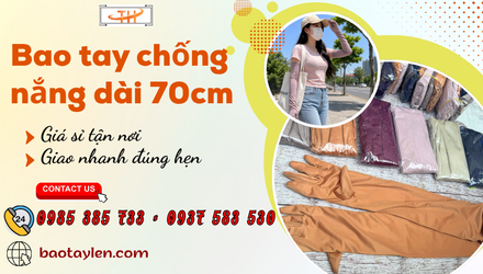 Bao tay chống nắng dài 70cm chống nắng cả cánh tay