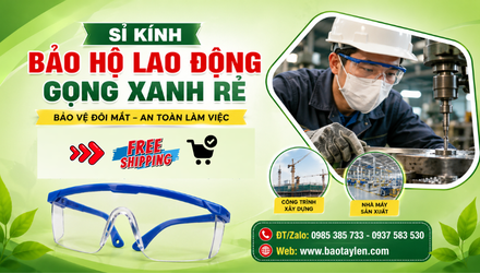 Sỉ kính bảo hộ lao động gọng xanh rẻ