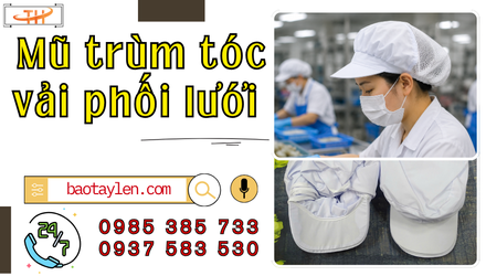 Chuyên sỉ mũ trùm tóc vải phối lưới hàng đẹp sỉ rẻ
