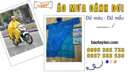 Áo mưa cánh dơi giá rẻ - tiện lợi khi di chuyển trời mưa