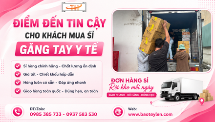 Đơn hàng găng tay y tế sỉ tiếp tục rời kho Thu Hồng
