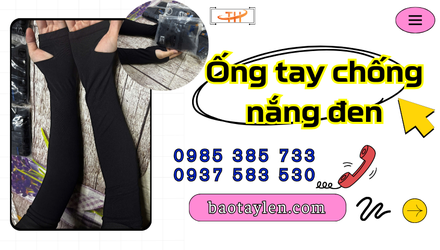 Ống tay chống nắng đen bền đẹp không xù lông