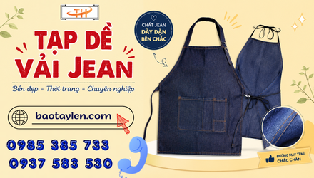 Địa chỉ bán tạp dề vải jean giá sỉ tận gốc