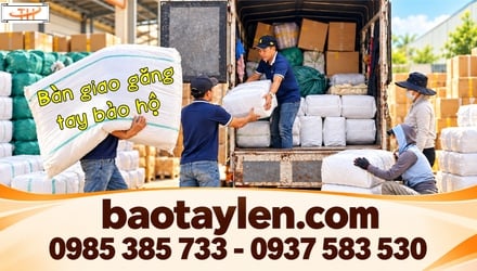 Bàn giao găng tay bảo hộ giá sỉ tận gốc tại kho Thu Hồng