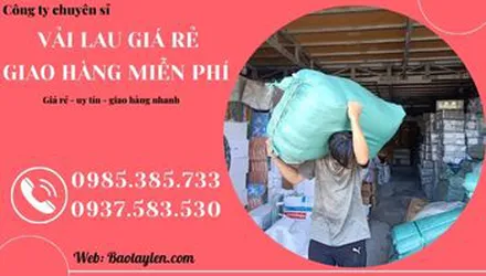 Vải lau giá rẻ – Thu Hồng giao 500 ký vải lau công nghiệp đi Đồng Nai