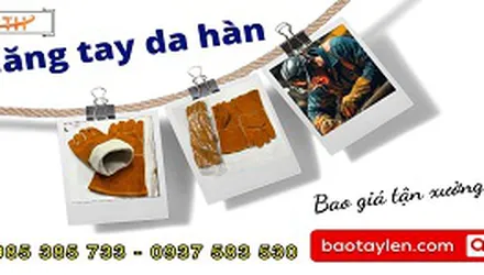 Găng tay da hàn sản phẩm dày dặn bảo hộ hiệu quả