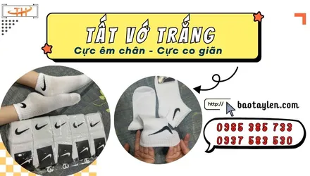 Tất vớ trắng co giãn tốt bán chạy sỉ rẻ